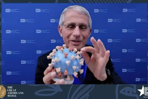 Fauci presents his personal virus model to Smithsonian