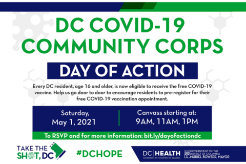 DC Day of Action seeks volunteers to get residents registered for COVID-19 vaccine