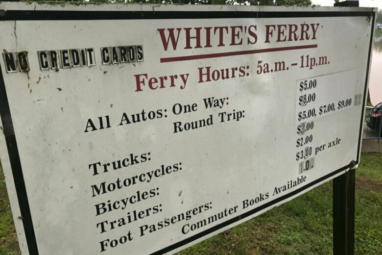 The White's Ferry reopening has been significantly delayed. (WTOP/Neal Augenstein)