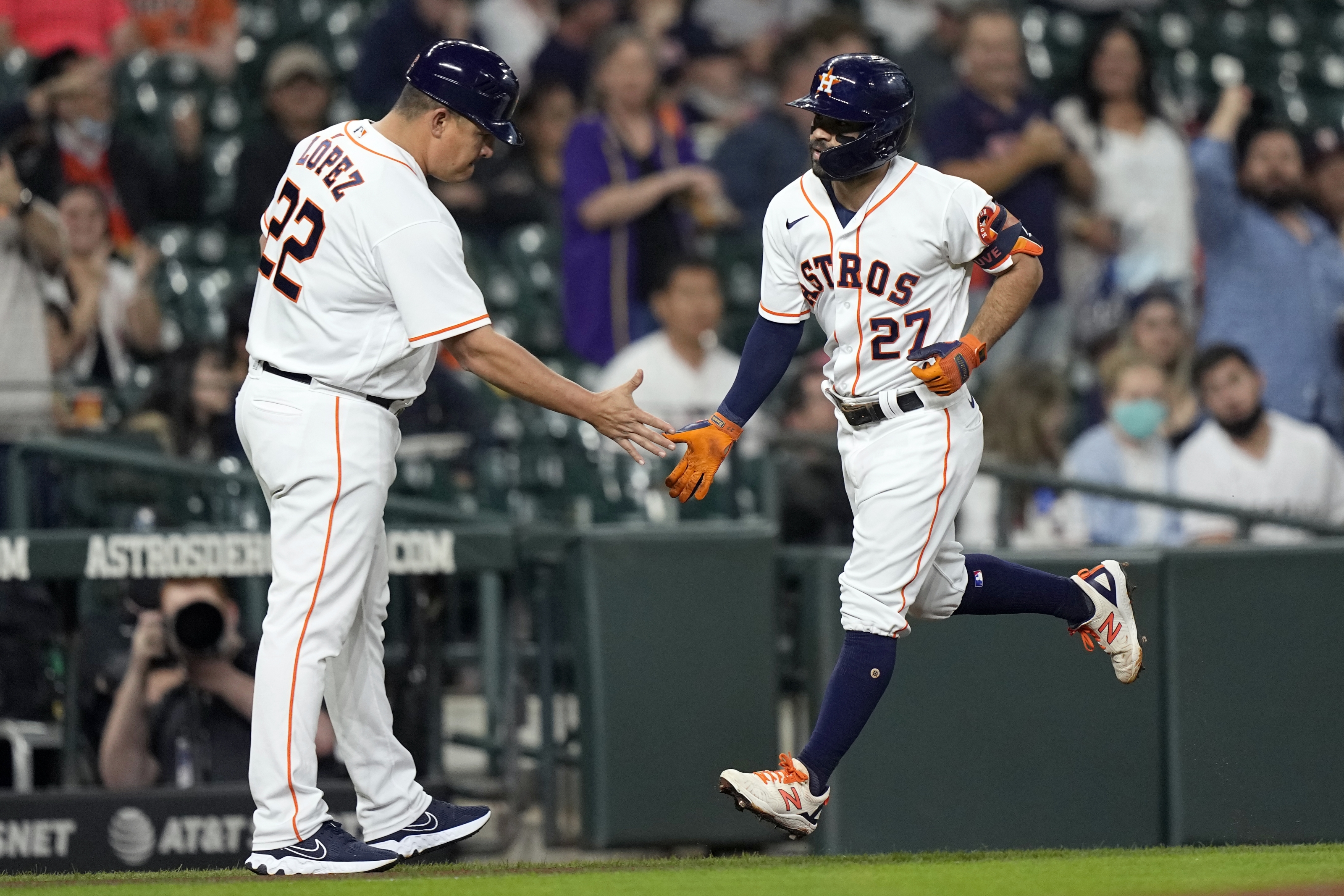 Astros' rout of Angels comes with some concern