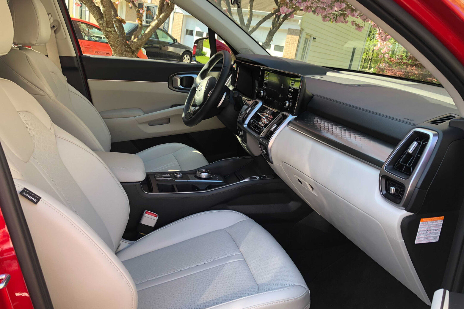 Interior of the Kia 2021 Sorento.