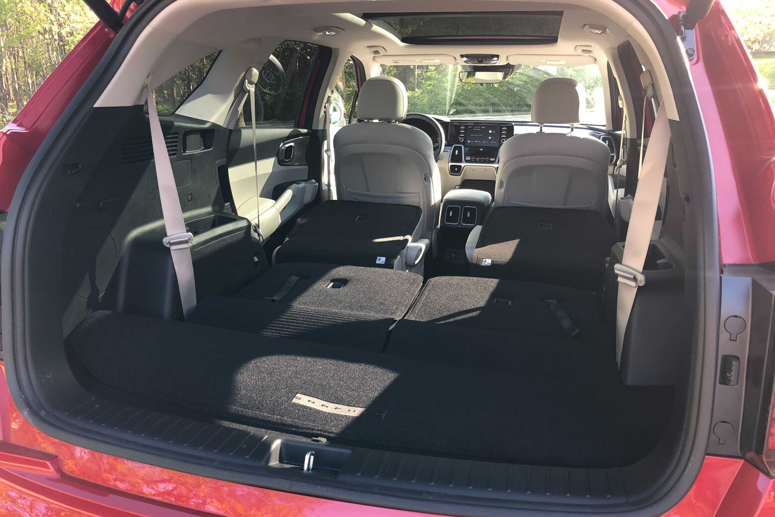 Interior of the Kia 2021 Sorento.