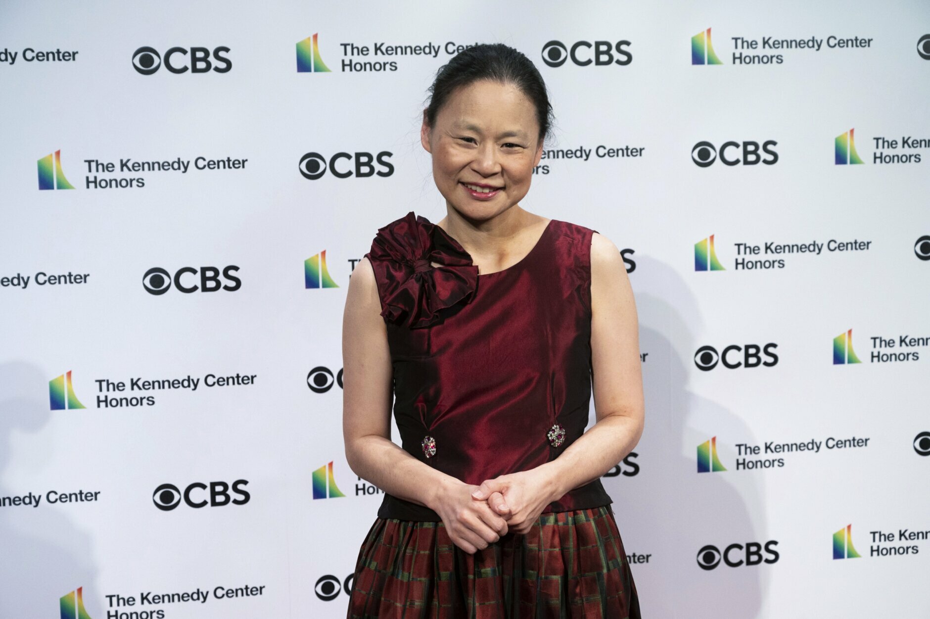 2020 Kennedy Center honoree violinist Midori, attends the 43nd Annual Kennedy Center Honors at The Kennedy Center on Friday, May 21, 2021, in Washington. (AP Photo/Kevin Wolf)