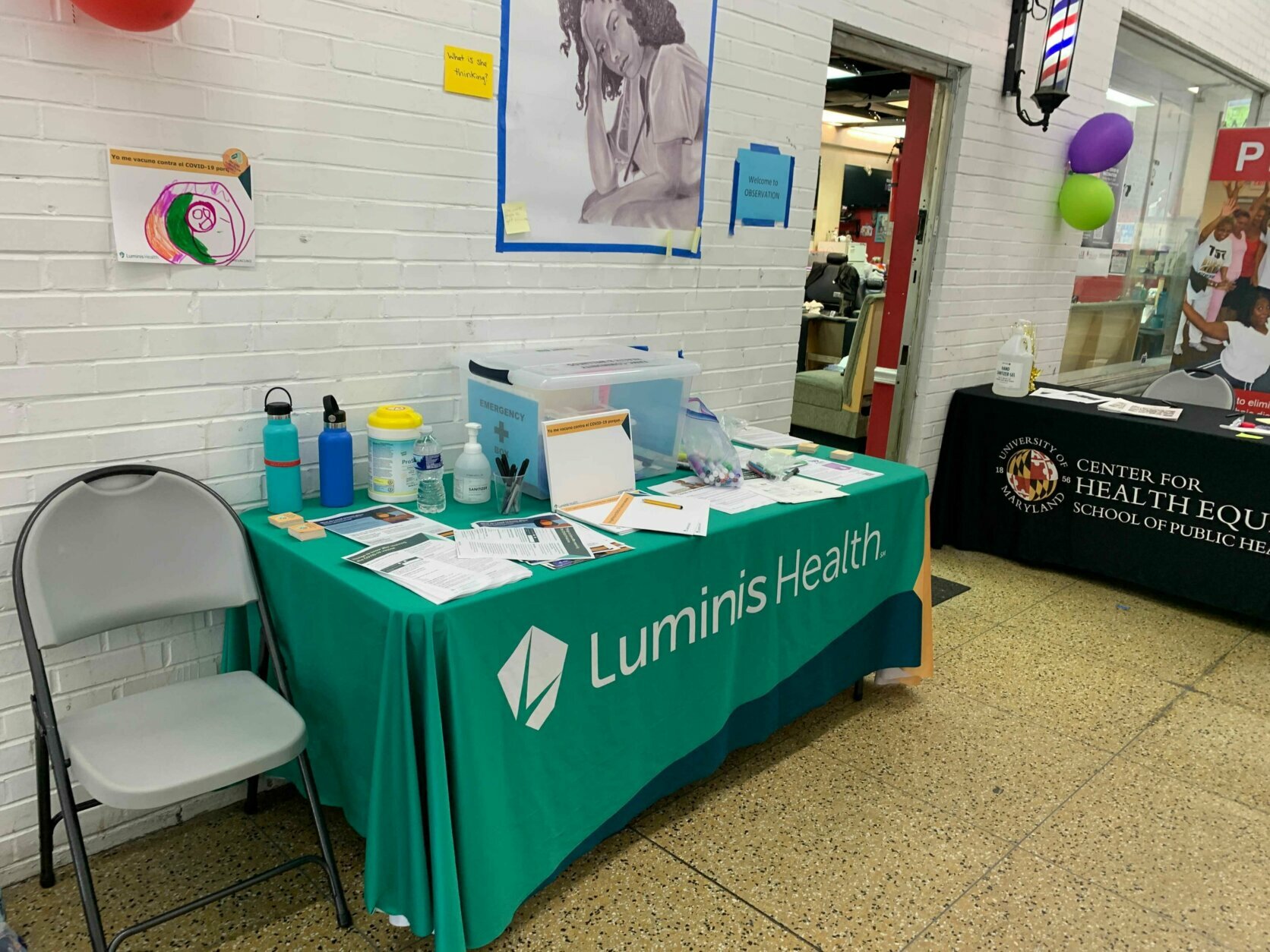 Table with Luminis Health logo.