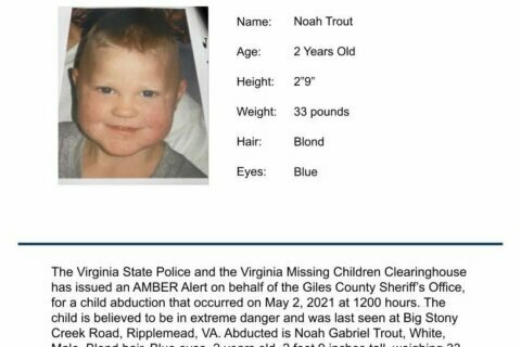 Virginia State Police cancel Amber Alert after 2-year-old boy found safe