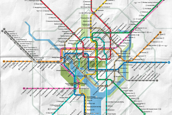 Reddit user creates an expansive, imaginary Metrorail map for DC region ...