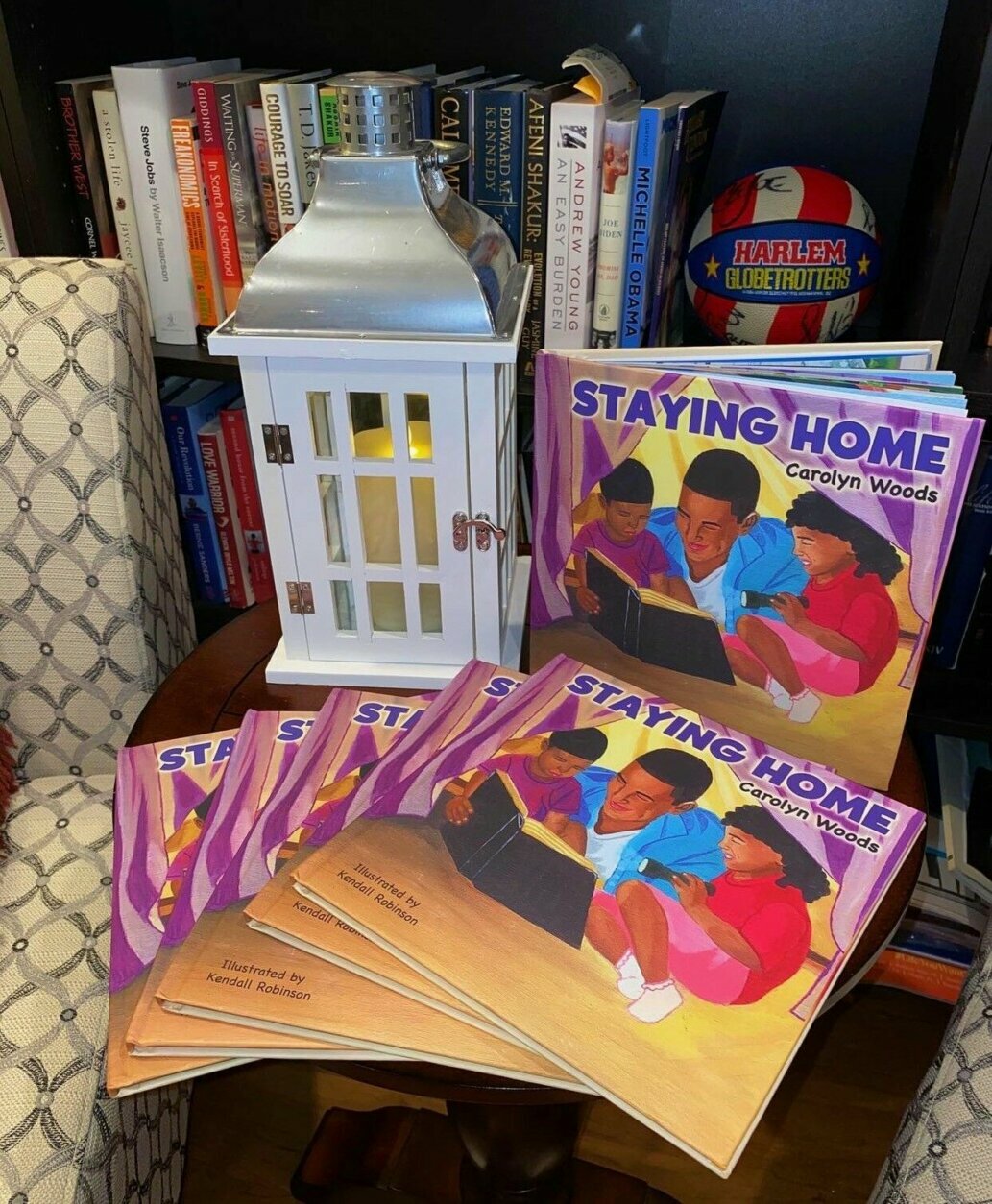 <p>&#8220;Staying Home&#8221; by Carolyn Woods and illustrated by Kendall Robinson. (Courtesy Kendall Robinson)</p>

