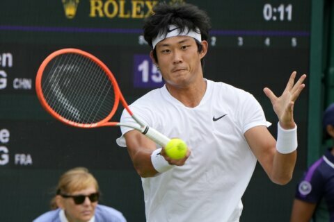 Zhang of China makes breakthrough despite loss at Wimbledon