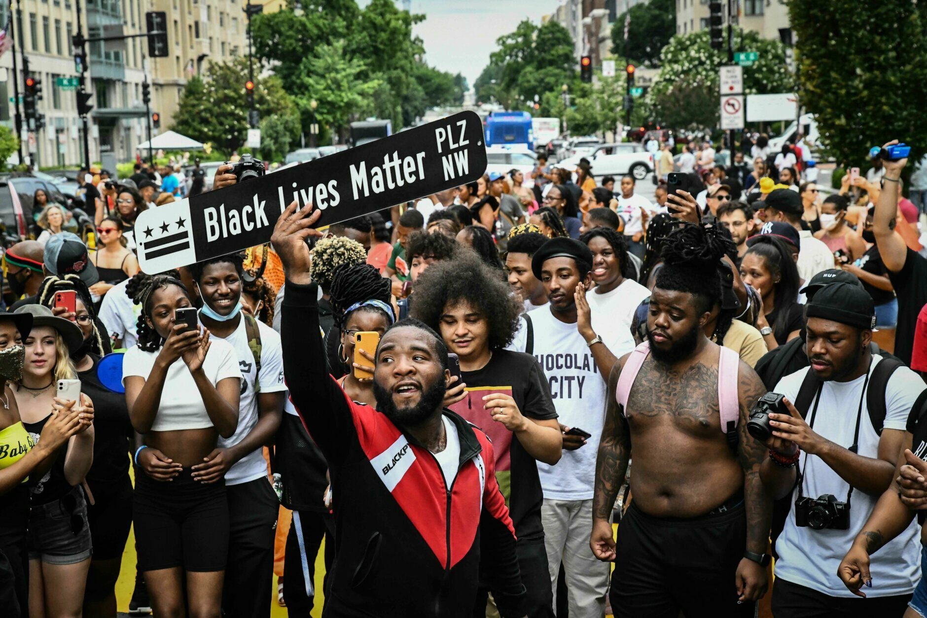<p>The Million Moe March is led by the group Long Live GoGo, a local organization that uses Go-Go music to protest against gentrification and police brutality.</p>
<p>&nbsp;</p>
