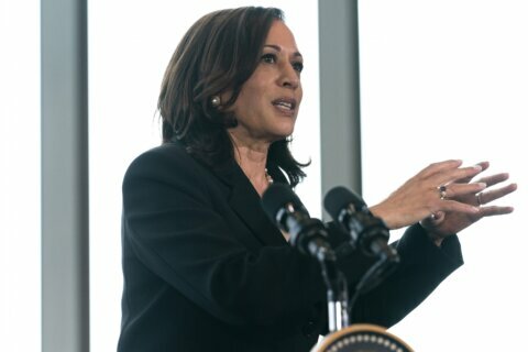 Harris touts child care funding and payments to families