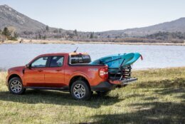 An optional bed extender makes it easier for the Ford Maverick to carry larger cargo.