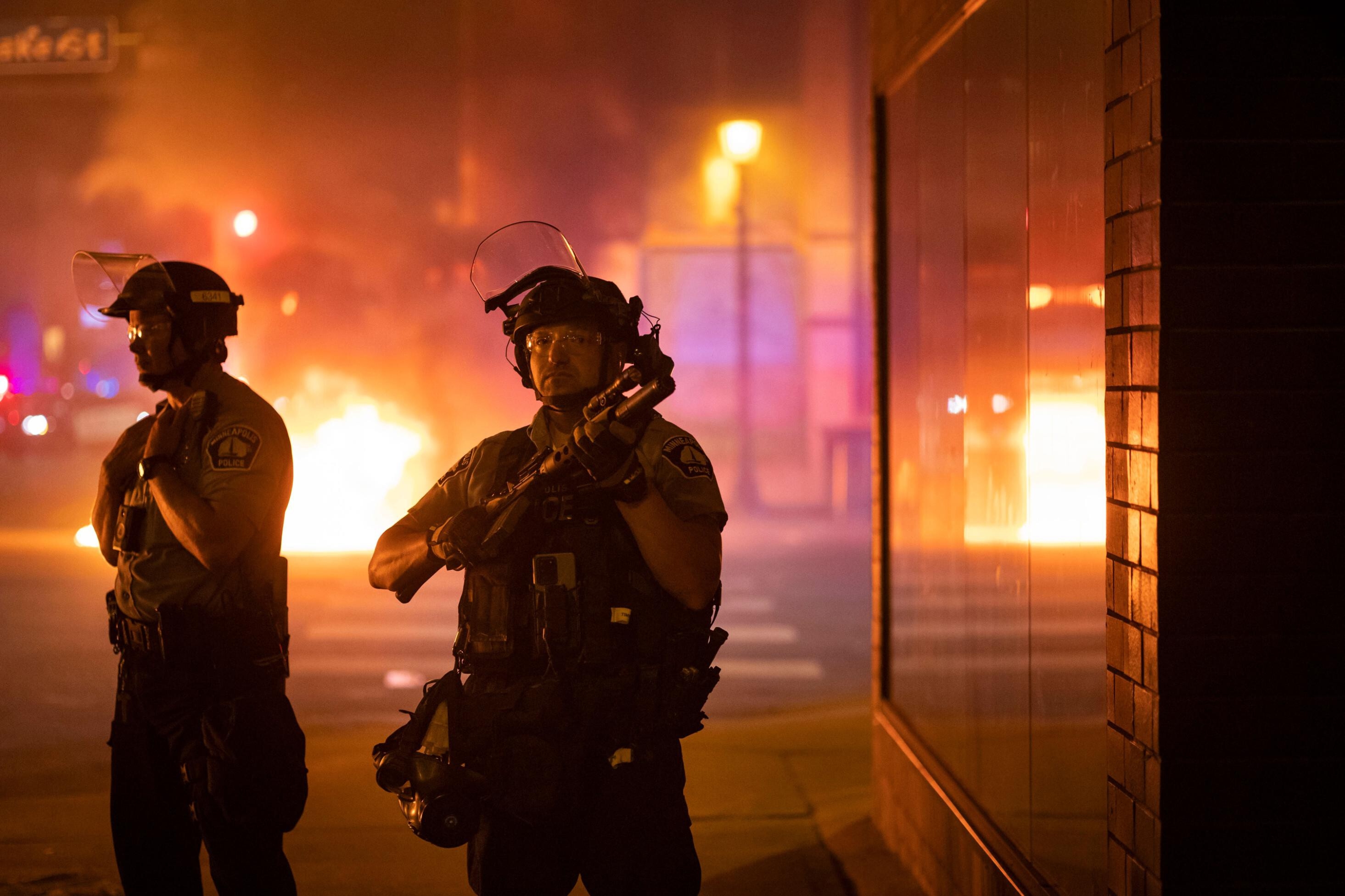 Protesters gather for second night in Minneapolis after law enforcement ...