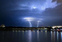 Lightning over the Arlington Memorial Bridge