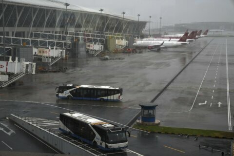 Typhoon In-fa hits China’s east coast, canceling flights