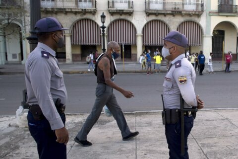 Police patrol Havana in large numbers after rare protests