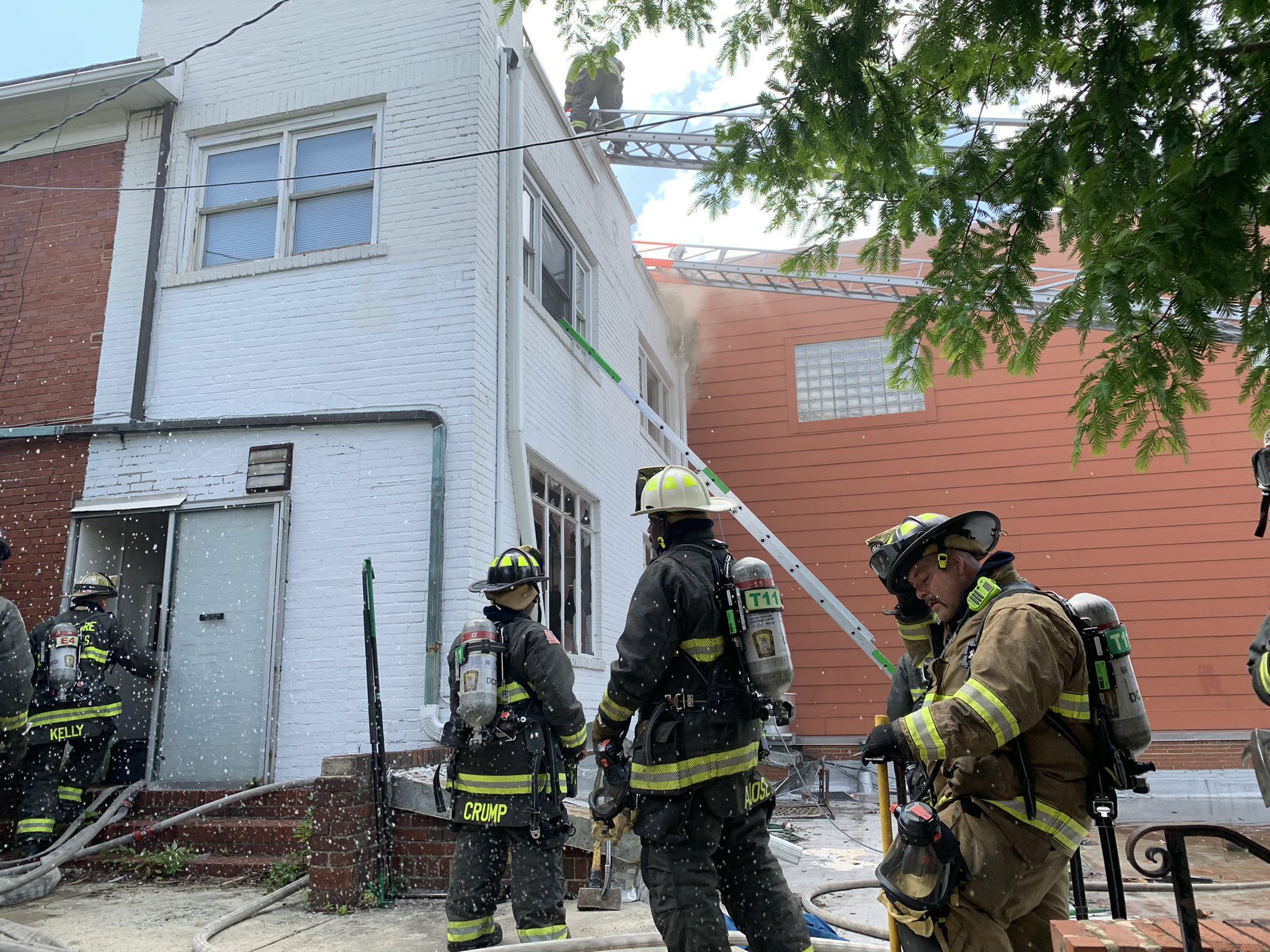 DC Firefighters battle two-alarm fire in Takoma neighborhood.