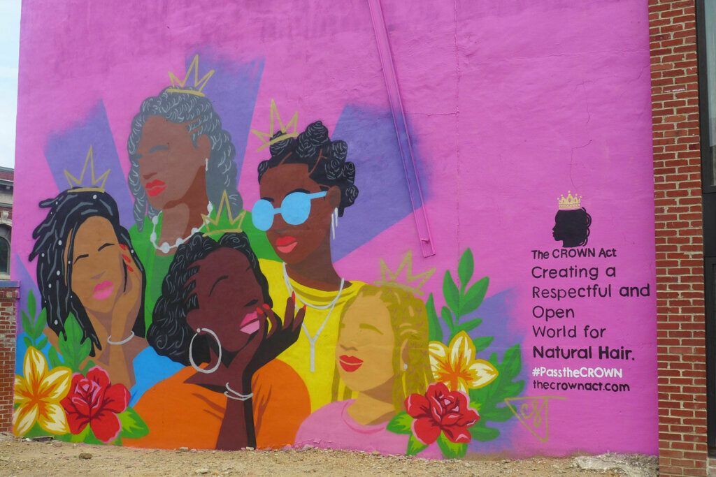 Mural unveiled in DC celebrates Black natural hairstyles