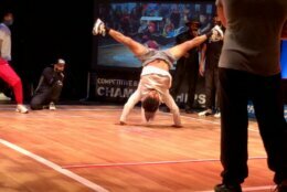 <p>A break dancer competes at the Rock the Box competition in Silver Spring, Maryland. (WTOP/Valerie Bonk)</p>
