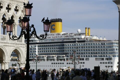 Italy to ban mammoth cruise ships from Venice as of Aug. 1