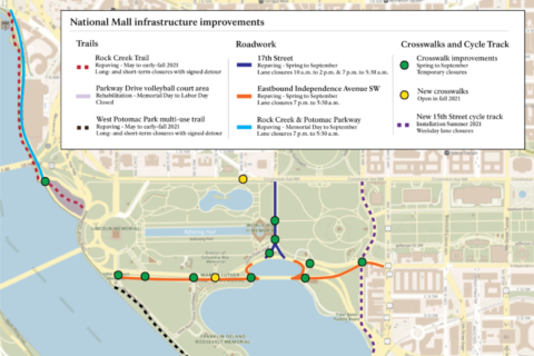 Weekend Road and Rail: Metro work on all lines, improvements around the Mall, I-66 and Beltway