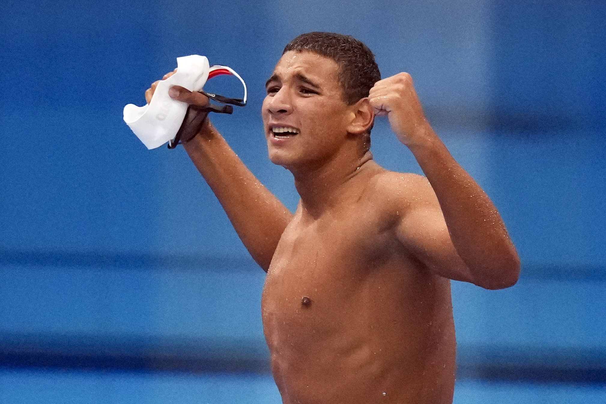 Tunisian teen wins surprise Olympic swimming gold - Saudi Gazette