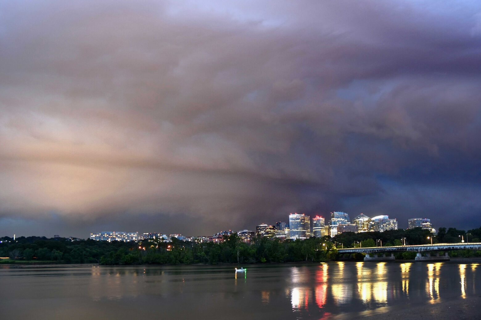 Storm clouds over the Rosslyn, Virginia, skyline.