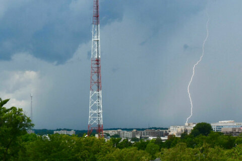 High winds, heavy downpours as scattered storms descend on DC area