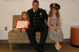 Battalion Chief Joshua Laird is survived his by his wife and two daughters, seen here. (Courtesy Frederick County government)