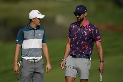 Spieth, Phelps, Under Armour founder in a pro-am together