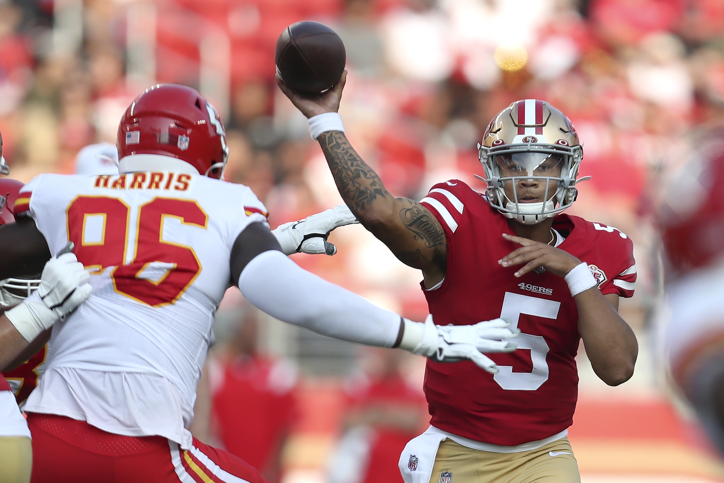 Trey Lance Throws 2 TD Passes as San Francisco 49ers Beat Los Angeles  Chargers - CBS San Francisco