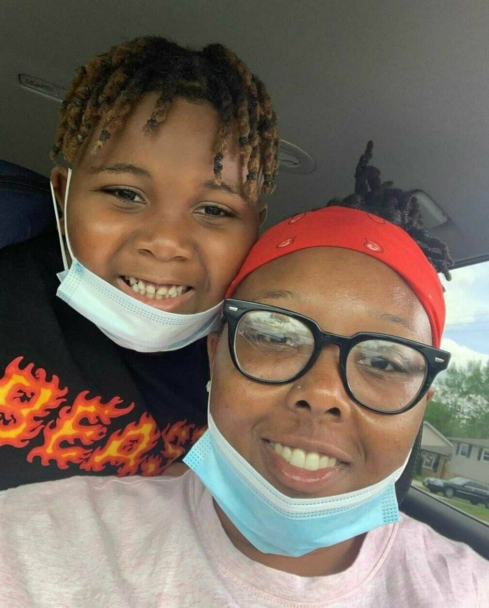 Peyton (P.J.) Evans 8, pictured with his mother, Tiffani Evans, was killed by stray bullet that entered a relative's home on Tuesday, Aug. 24, 2021, in Landover, Maryland. (Courtesy/Antoine Dotson)