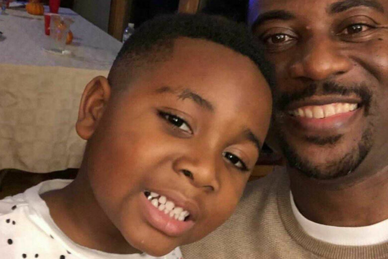 Peyton (P.J.) Evans, 8, with his Uncle Sean Dotson, was killed by a stray bullet that entered a relative's home on Tuesday, Aug. 24, 2021, in Landover, Maryland. (Courtesy/Antoine Dotson)