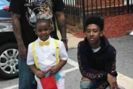 Peyton (P.J.) Evans, 8, with his Uncle Sean Dotson and cousin Sean Dotson, Jr., was killed by stray bullet that entered a relative's home on Tuesday, Aug. 24, 2021, in Landover, Maryland. (Courtesy/Antoine Dotson)