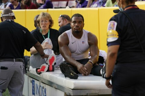 Ravens RB J.K. Dobbins to have injured left knee examined