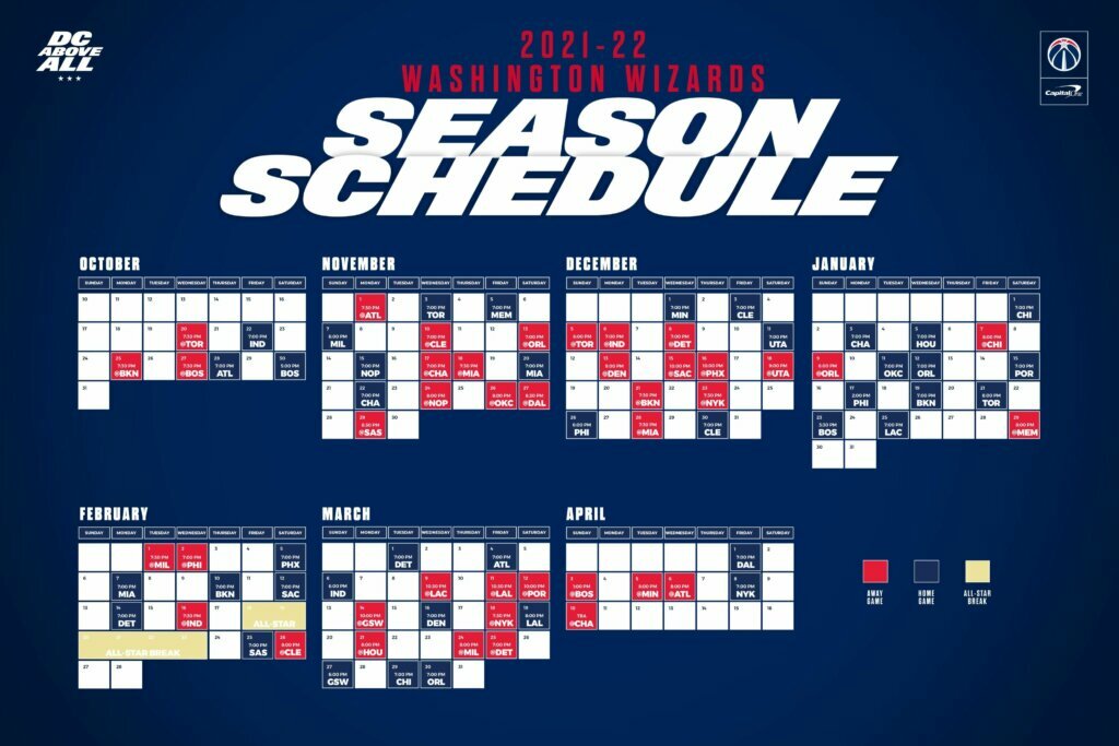 Wizards Release 2021 2022 Schedule WTOP