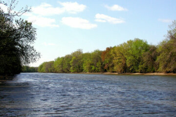 The Anacostia River is seen.