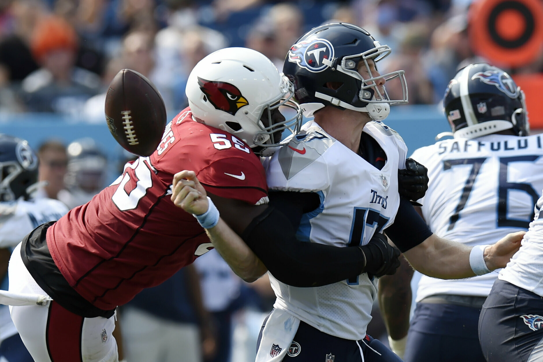 <p><b><i>Cardinals 38<br />
Titans 14</i></b></p>
<p>I sure didn&#8217;t see this coming &#8212; Arizona dominated Tennessee in their own building, shutting down Derrick Henry, getting five sacks from Chandler Jones and scoring five Kyler Murray touchdowns. The Titans defense might hold them back from reaching <a href="https://wtop.com/nfl/2021/09/2021-afc-south-preview/" target="_blank" rel="noopener">my lofty expectations</a>.</p>
