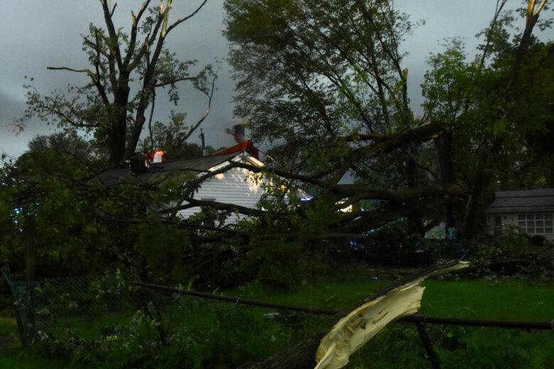 Damage from tornado in Anne Arundel County
