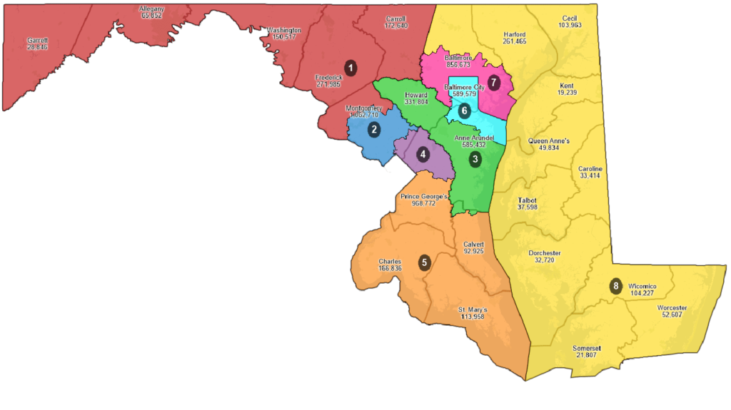 Maryland draft redistricting map