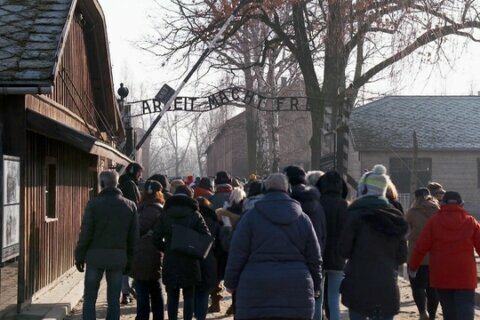 Antisemitic graffiti found on Auschwitz Nazi death camp barracks