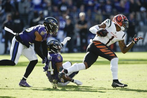 Burrow, Bengals rout Ravens 41-17 for AFC North lead