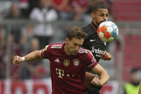 Frankfurt beats Bayern for 1st loss under Julian Nagelsmann