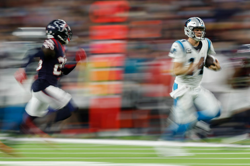<p><b>Panthers (3-1) &#8212; Pretender</b></p>
<p>Though Carolina is decidedly better than I predicted, this is still a team playing in a division with the defending champions and a playoff-caliber New Orleans squad still adjusting to life without Drew Brees and <a href="https://profootballtalk.nbcsports.com/2021/09/27/saints-return-home-after-a-month-on-the-road/" target="_blank" rel="noopener">a monthlong displacement</a>. Give credit to Sam Darnold for <a href="https://www.cbssports.com/nfl/news/panthers-sam-darnold-first-qb-in-nfl-history-with-5-rushing-tds-in-his-teams-first-4-games-of-season/" target="_blank" rel="noopener">improving in all facets</a> and Matt Rhule for appearing to spark one of <a href="https://oldnorthbanter.com/2020/01/08/carolina-panthers-matt-rhule-nfl-transition/" target="_blank" rel="noopener">his patented turnarounds,</a> but the late-season schedule sets up for the Panthers to get a thorn in their paws down the stretch.</p>
