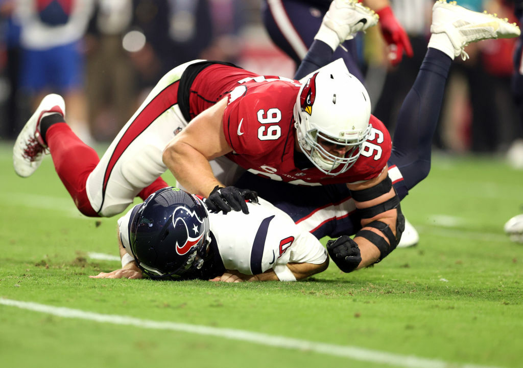 <p><b><i>Texans 5</i></b><br />
<b><i>Cardinals 31</i></b></p>
<p>We live in a world where the Arizona Cardinals are not only undefeated, but they won by a larger margin <a href="https://profootballtalk.nbcsports.com/2021/10/23/cardinals-favored-by-18-points-over-texans-in-biggest-spread-of-2021-nfl-season/" target="_blank" rel="noopener" data-saferedirecturl="https://www.google.com/url?q=https://profootballtalk.nbcsports.com/2021/10/23/cardinals-favored-by-18-points-over-texans-in-biggest-spread-of-2021-nfl-season/&amp;source=gmail&amp;ust=1635206361204000&amp;usg=AFQjCNEaAP_nDfiQcTo8UMKe-2cXVwelsQ">than the biggest spread of the season</a>. Thanks in part to <a href="https://profootballtalk.nbcsports.com/2021/10/24/j-j-watt-deandre-hopkins-revel-in-cardinals-31-5-victory-over-the-texans/">DeAndre Hopkins&#8217; and J.J. Watt&#8217;s payback</a>, the Cards are 7-0 — tied for the best start in franchise history — and <a href="https://wtop.com/gallery/nfl/2021-nfl-week-4-wrap-contenders-and-pretenders/">giving me fewer reasons to think they&#8217;re pretenders</a>.</p>
