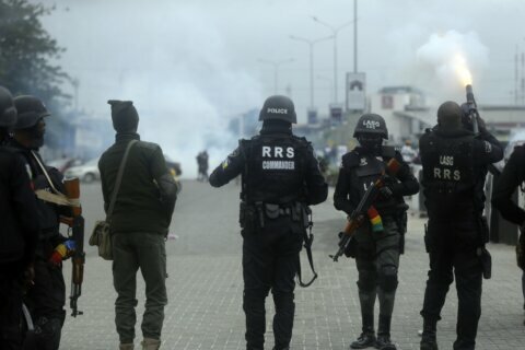 Nigerian police fire tear gas at anniversary of protest