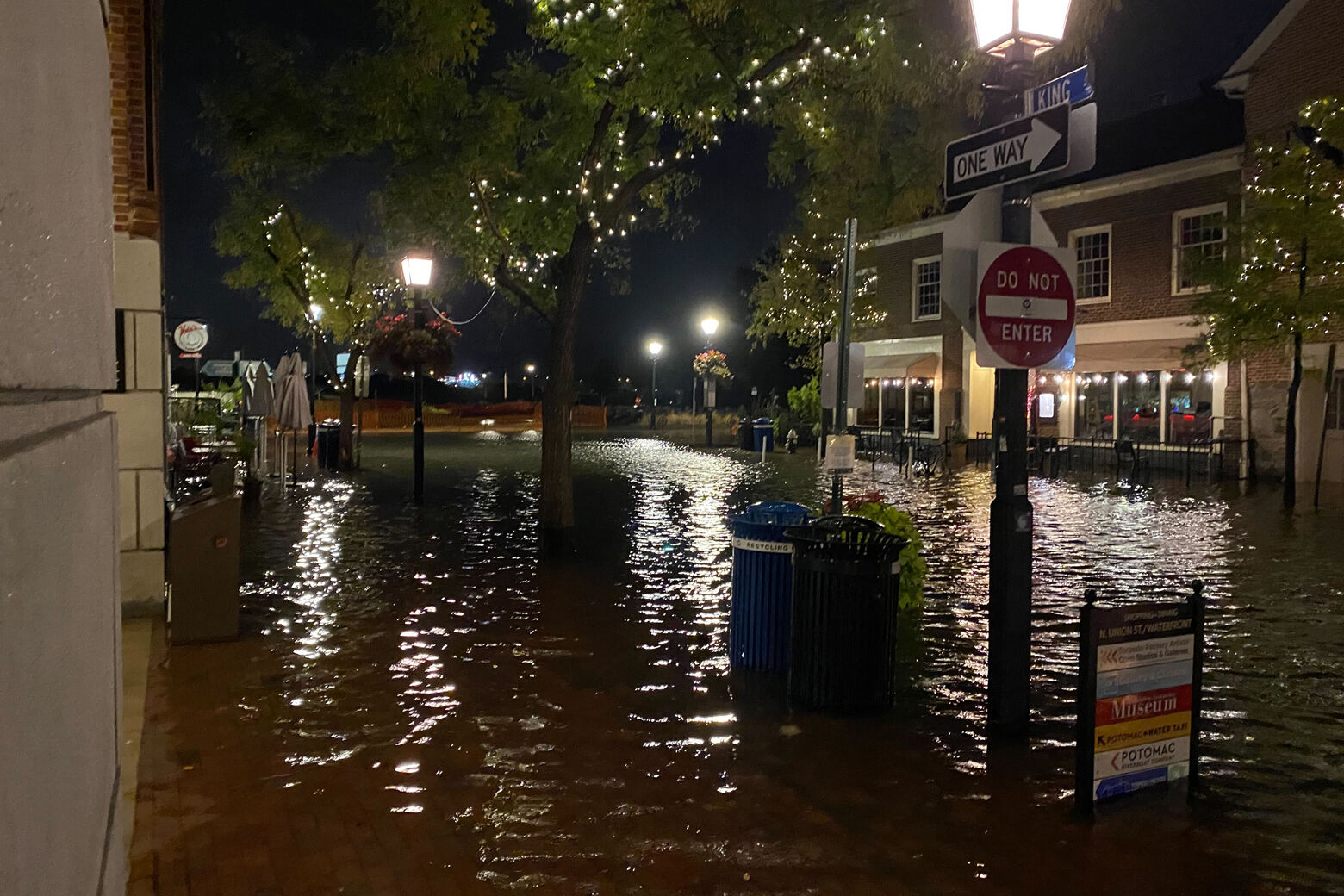 Old Town Alexandria experienced flooding
