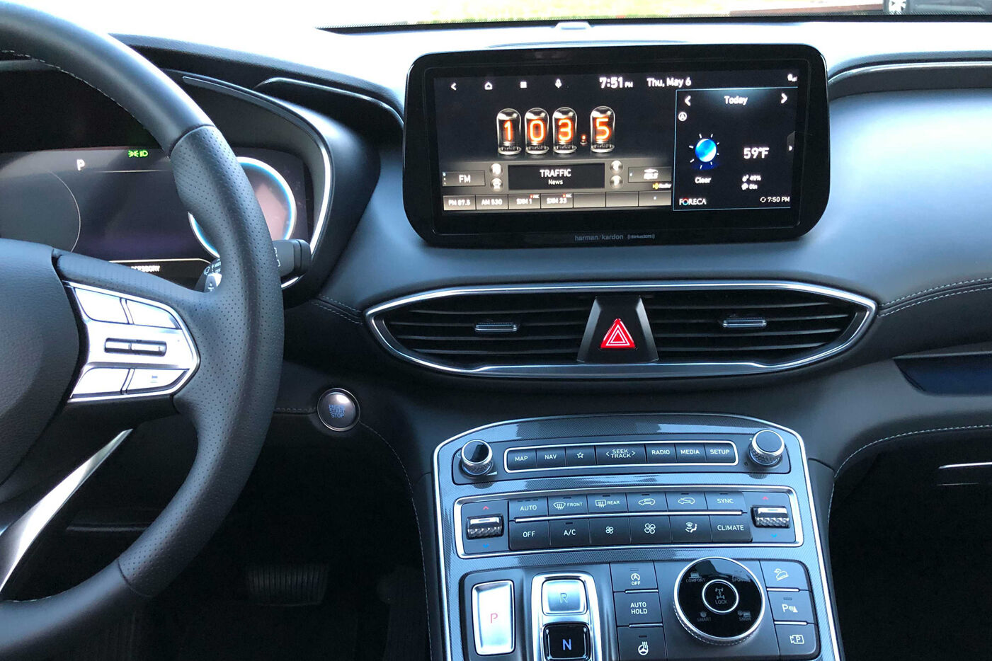 Interior of Hyundai Santa Fe