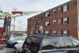 

<p>At least 45 people were displaced by a fire in an apartment building in Langley Park on Thanksgiving Day.  (Courtesy of Prince George’s County Fire Department)</p>
<p>“/>
                </p></div>
</p></div>
</p></div>
<p>At least 45 people were displaced by a fire in an apartment building in Langley Park, Maryland, on Thanksgiving Day.</p>
<p>Prince George’s County Four officials said the fire started in a four-story apartment building on the 2220 block of University Boulevard.</p>
<p>The crew was able to extinguish the fire earlier Thursday afternoon.</p>
<p>Officials say at least 28 adults and 17 children were displaced by the fire and during the process to secure power to the building.</p>
<p>There was no personal injury.  The Prince George’s County Office of Emergency Management and the Property Administrator are assisting the displaced residents.</p>
<p>The cause of the fire is still under investigation.</p>
</p></div>
<div>
<p><em>Like WTOP on <a href=