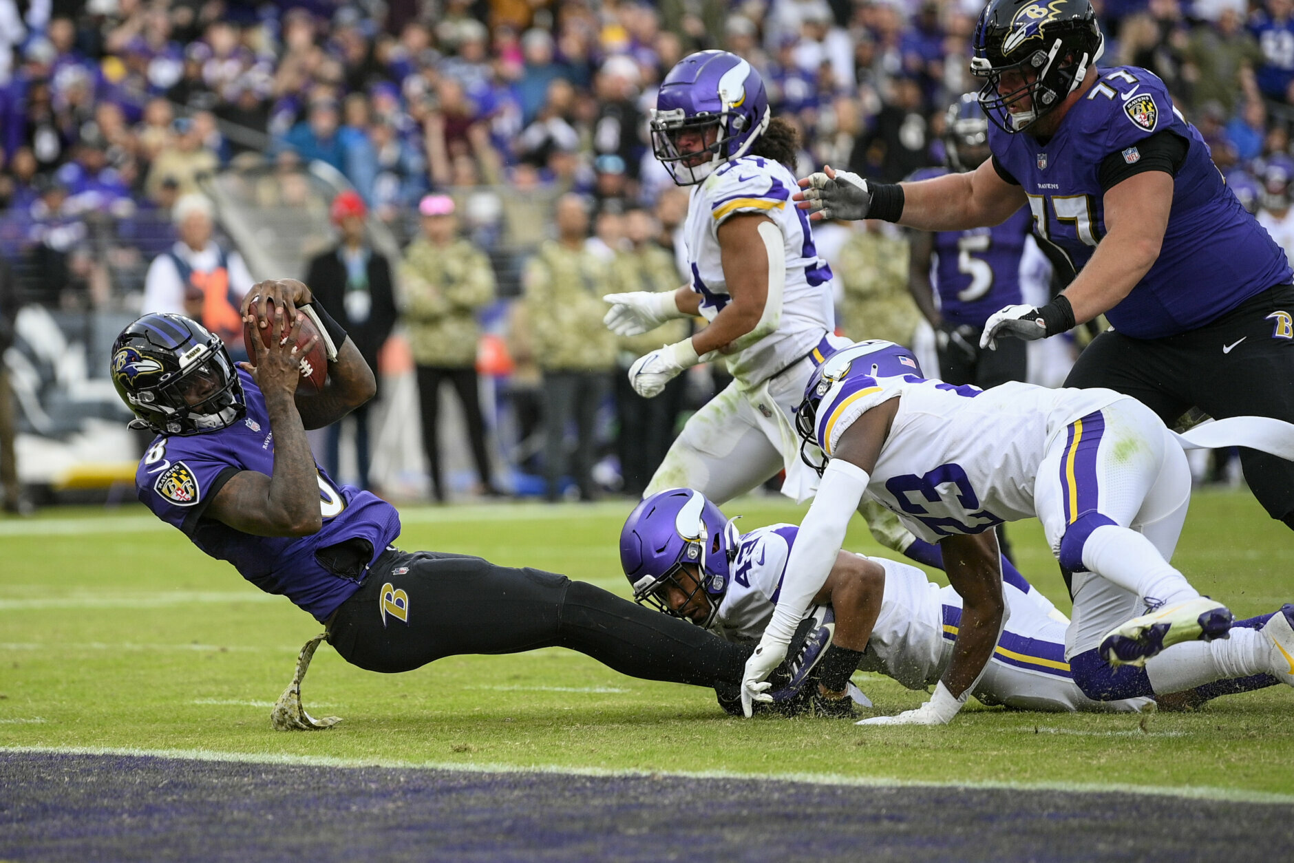 <p><em><strong>Vikings 31</strong></em><br />
<em><strong>Ravens 34 (OT)</strong></em></p>
<p>Lamar Jackson had yet another &#8220;double triple,&#8221; notched his 12th career 100-yard rushing game to break Mike Vick&#8217;s record among QBs and became the first QB to have multiple games with three passing touchdowns and over 100 rushing yards. Oh, did I mention this is Baltimore&#8217;s third double-digit comeback victory? Jackson <em>IS</em> the Ravens offense so just go ahead and give this man his Offensive Player of the Year and matching MVP, already.</p>
