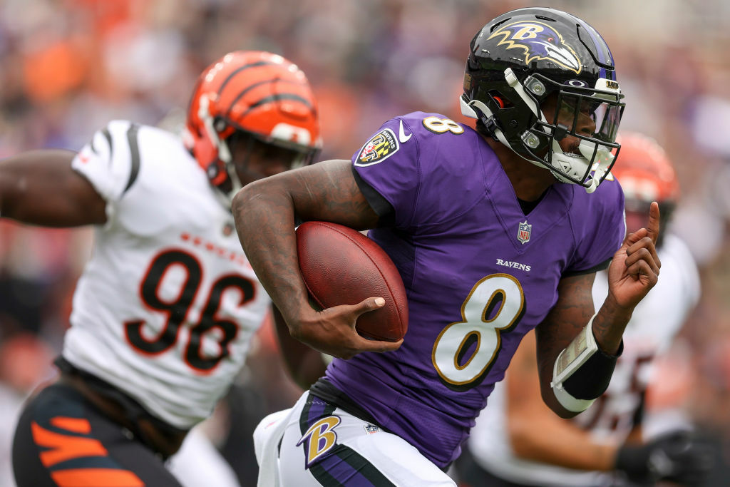 <p><strong>Offensive Player of the Year: Lamar Jackson</strong></p>
<p>As I said in <a href="https://wtop.com/gallery/nfl/2021-nfl-week-9-recap/" target="_blank" rel="noopener">this week&#8217;s NFL Recap</a>: Lamar Jackson <em>IS</em> the Ravens offense. He&#8217;s accounted for 2,809 of Baltimore&#8217;s 3,423 yards — a whopping 82% of the team&#8217;s total offense. He&#8217;s by far the Ravens&#8217; leading rusher in addition to having the 11th-best QBR in the league. Jackson is the ultimate offensive weapon and the league&#8217;s most valuable player (more on that below … sort of).</p>
<p><em>Honorable mention: Matthew Stafford, Dak Prescott, Kyler Murray</em></p>
